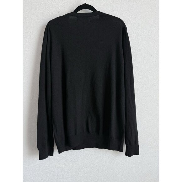 Joseph Abboud Men’s Modern Fit V-Neck Black 100% Merino Wool Sweater Size XL NWT - Picture 2 of 10